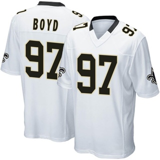 Game Khristian Boyd Men's New Orleans Saints Jersey - White