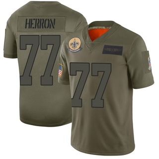 Limited Justin Herron Men's New Orleans Saints 2019 Salute to Service Jersey - Camo