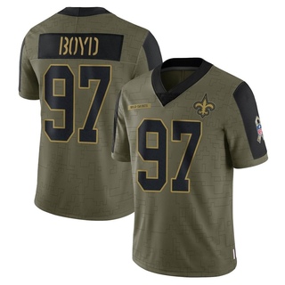 Limited Khristian Boyd Men's New Orleans Saints 2021 Salute To Service Jersey - Olive