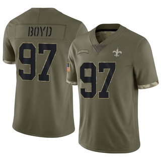 Limited Khristian Boyd Men's New Orleans Saints 2022 Salute To Service Jersey - Olive