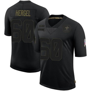 Limited Kyle Hergel Men's New Orleans Saints 2020 Salute To Service Jersey - Black