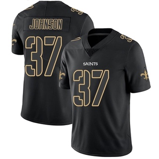 Limited Lawrence Johnson Men's New Orleans Saints Jersey - Black Impact