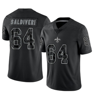 Limited Nick Saldiveri Men's New Orleans Saints Reflective Jersey - Black