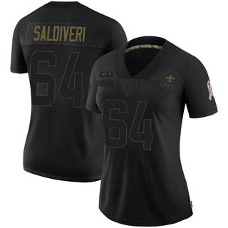 Limited Nick Saldiveri Women's New Orleans Saints 2020 Salute To Service Jersey - Black