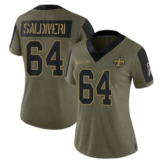 Limited Nick Saldiveri Women's New Orleans Saints 2021 Salute To Service Jersey - Olive