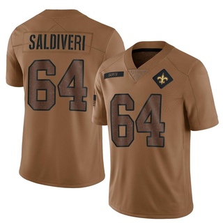 Limited Nick Saldiveri Youth New Orleans Saints 2023 Salute To Service Jersey - Brown