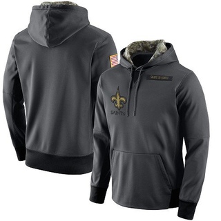 Men's New Orleans Saints Salute to Service Player Performance Hoodie - Anthracite